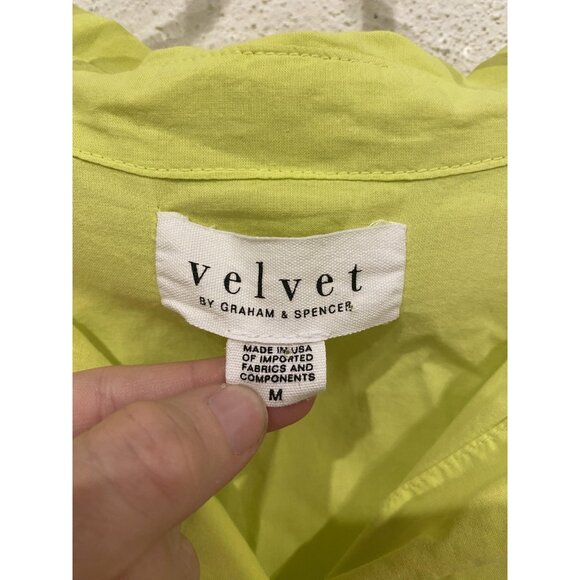 Velvet by Graham & Spencer Shirt Womens Medium Cropped Button Up Blouse Top - Picture 3 of 5